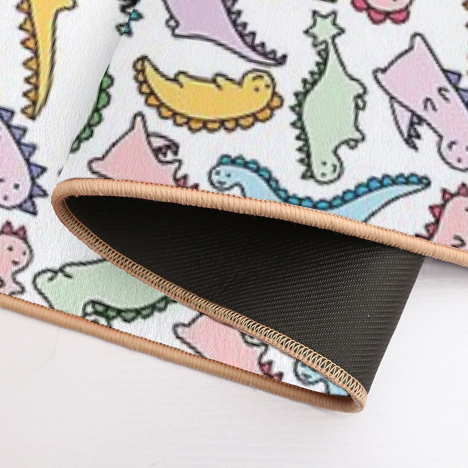 Cute Dino Explosion  Repositionable Bath Mat