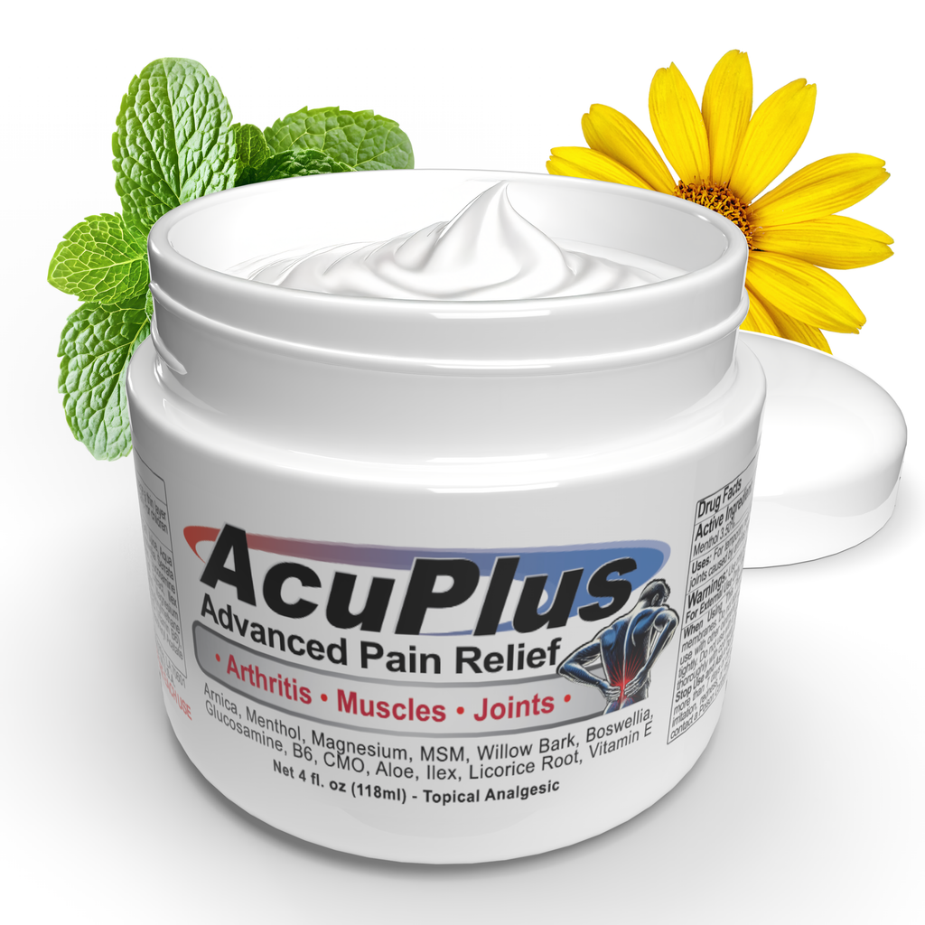 AcuPlus Pain Relief Combo – 3 oz. Roll-On + 4 oz. Cream
