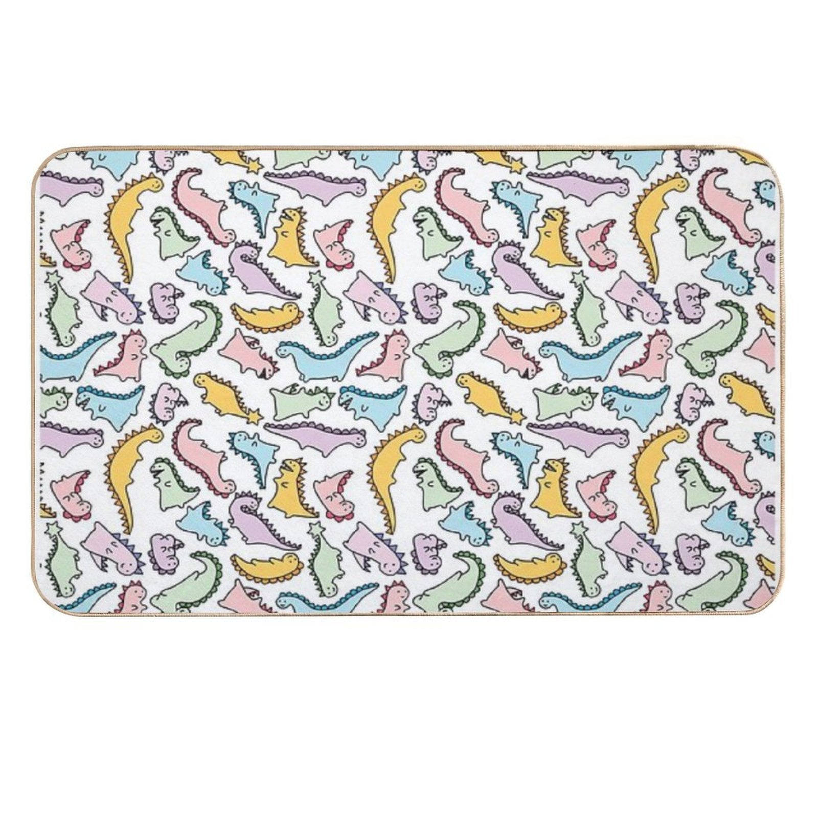 Cute Dino Explosion  Repositionable Bath Mat