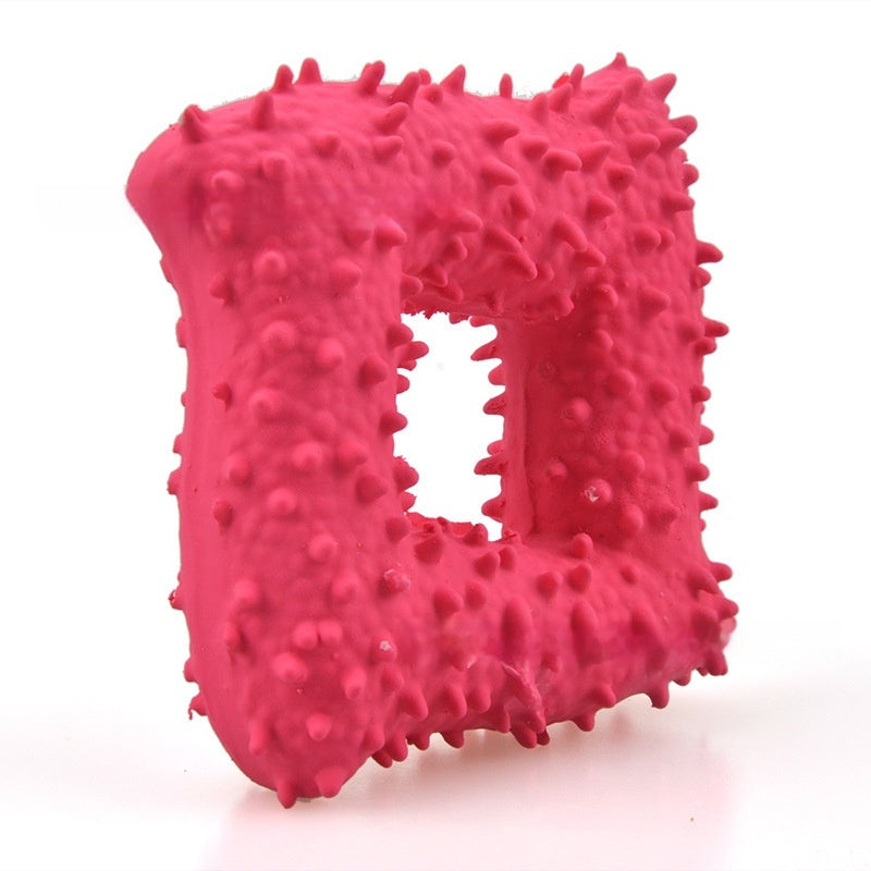 Pet Latex Toys Barbed Bone Sound Toy Tooth Cleaning