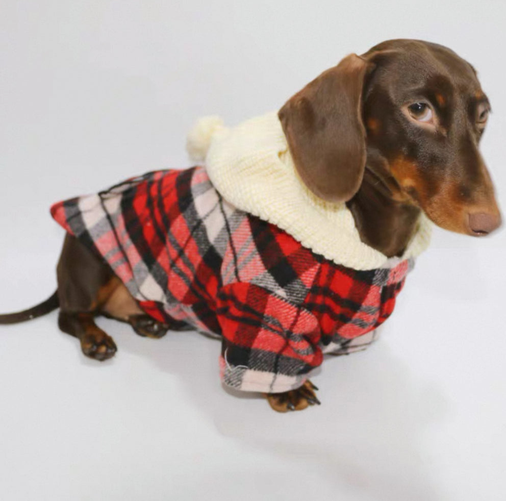 Pet Plaid Shirt Cute Clothing For Dogs