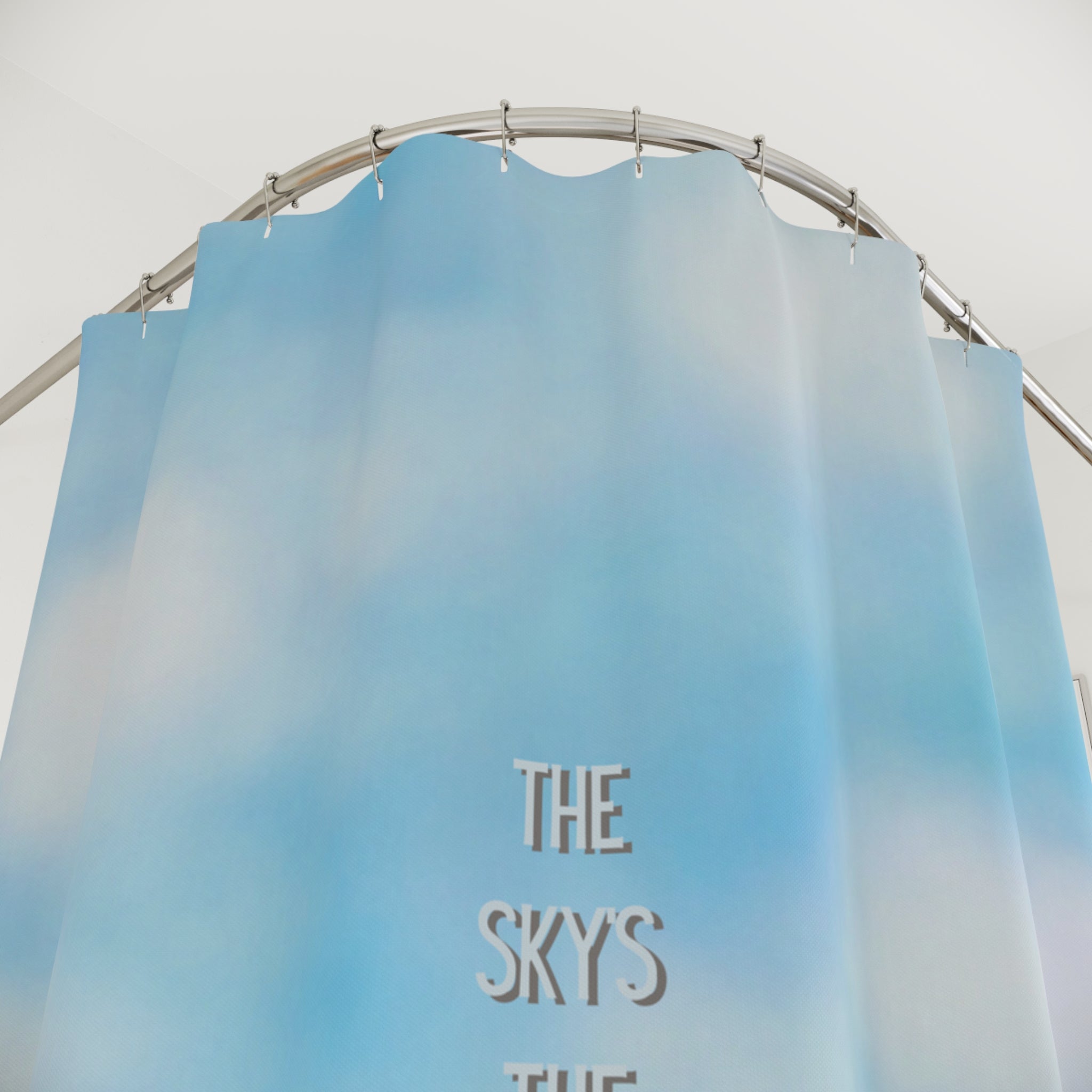 Sky Blue 'The Sky's The Limit' Shower Curtain — Calming Cloud Bathroom Decor