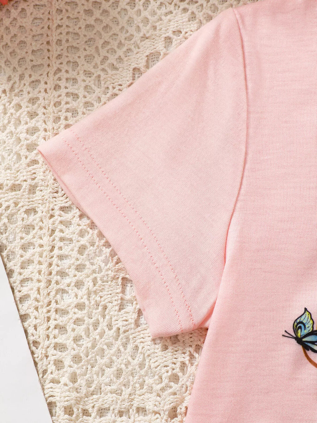 Children's Butterfly Tree Graphic Casual T-Shirt