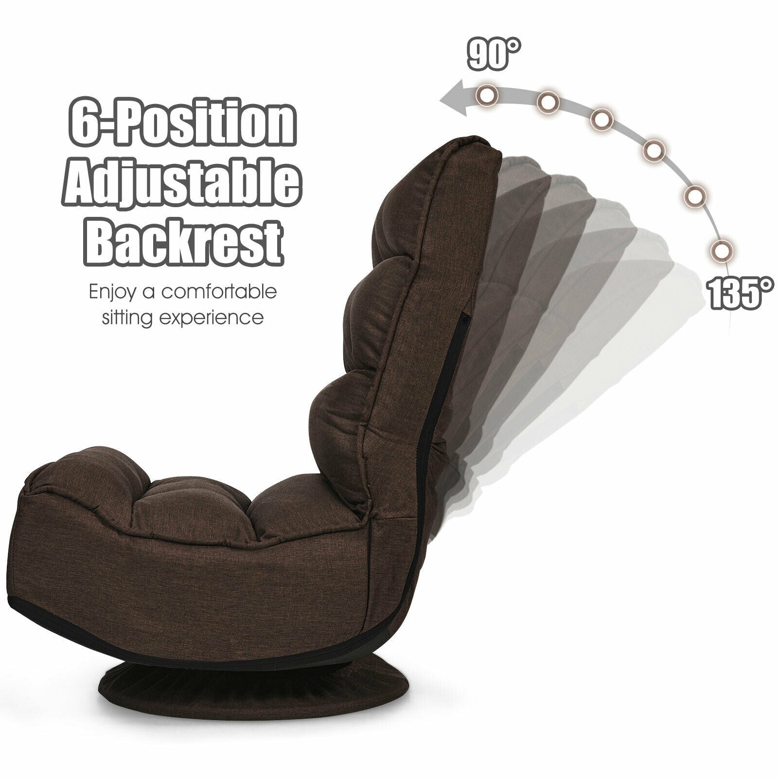 5-Position Folding Floor Gaming Chair