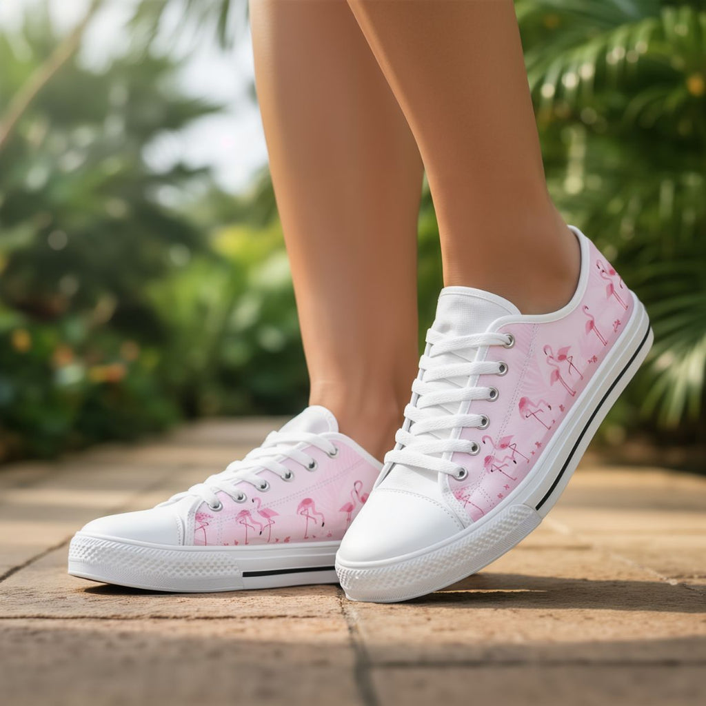 Pink Flamingo Low Top Shoes