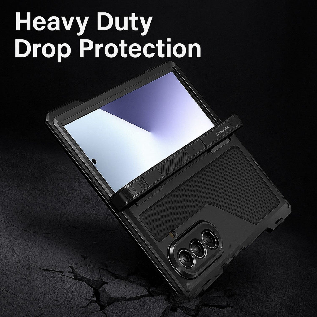 Samsung Galaxy Z Fold7 Case – Heavy-Duty Kickstand with Screen Protector | Raider Series