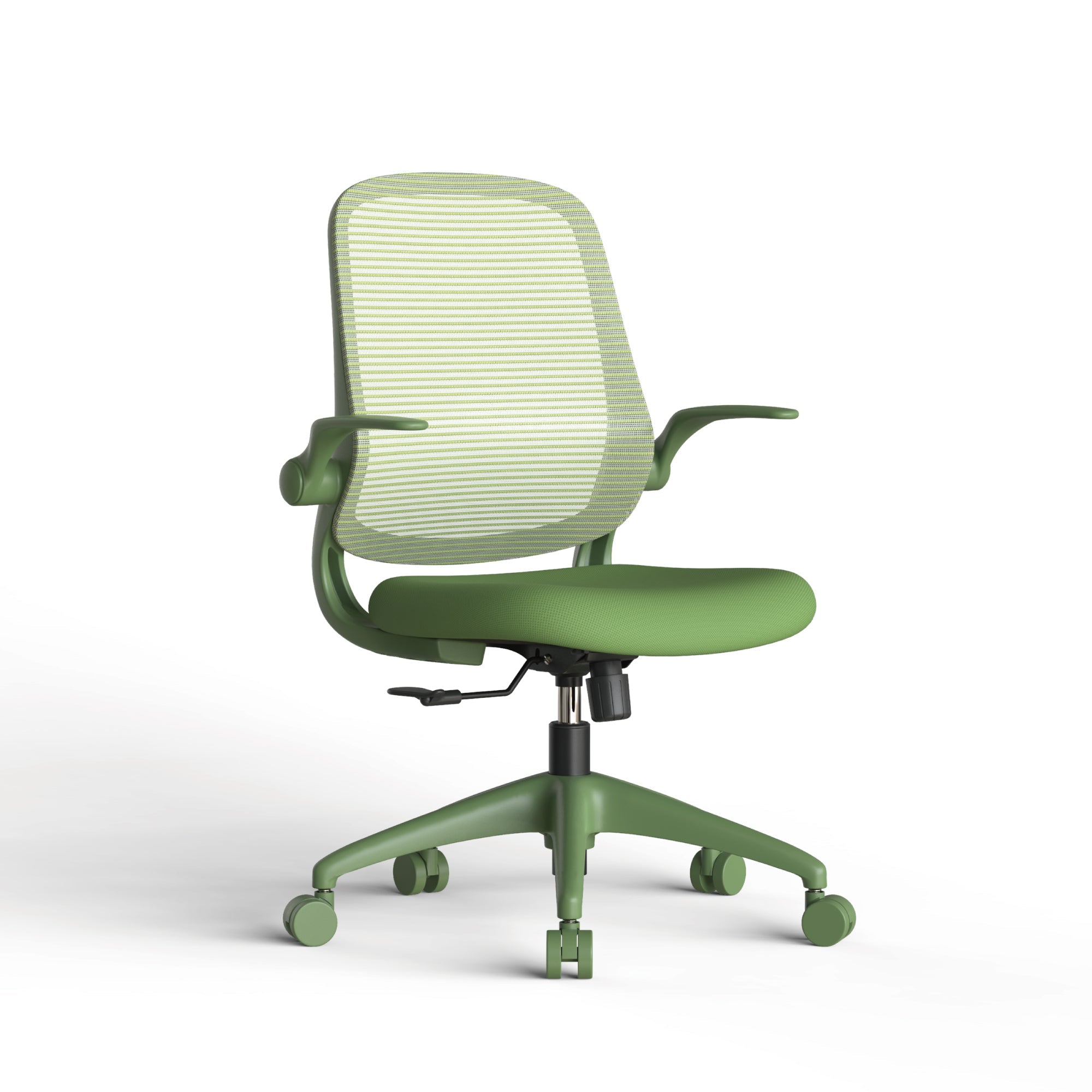 Ergonomic Office Chair Mesh High-Back Green 350 LB Flip-Up Arms Swivel