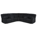 Hagen Upholstered Power Reclining Sectional Sofa Steel Grey