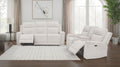 Kennett 2-piece Chenille Power Reclining Sofa Set Ivory