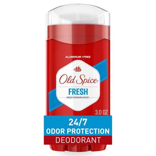 Old Spice Aluminum Free Deodorant For Men, High Endurance, 24/7 Sweat Defense & Odor Protection, 24/7 Freshness & Lasting Scent, Fresh Scent, 3.0 Oz