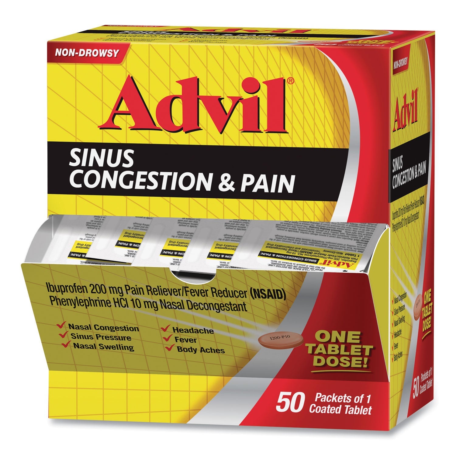 Advil Sinus Congestion and Pain Relief, 50/Box