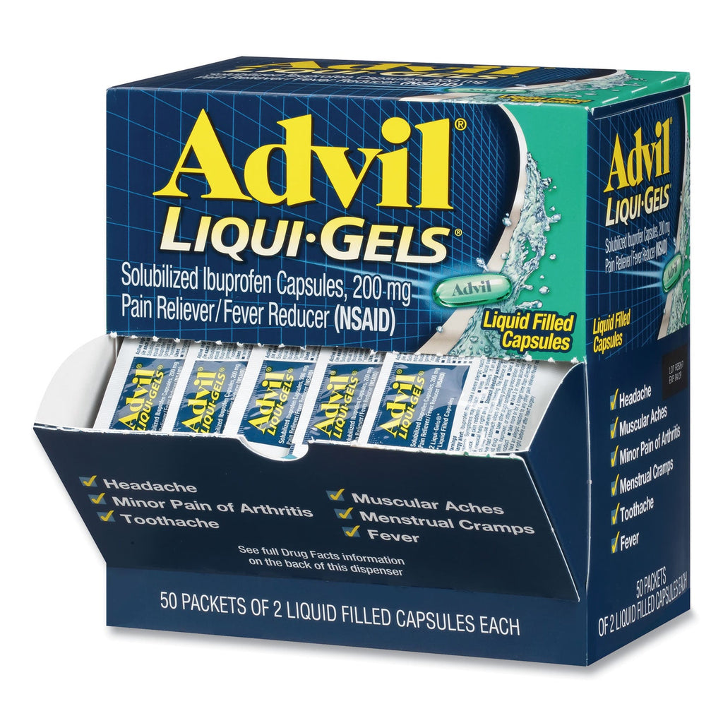 Advil Liqui-Gels, Two-Pack, 50 Packs/Box