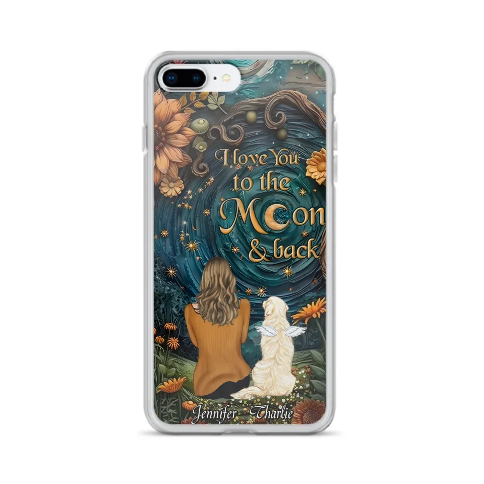 Personalized Galaxy Night Phone Case - Gift Idea For Pet Owner - Case For iPhone/Samsung - I Love You To The Moon & Back