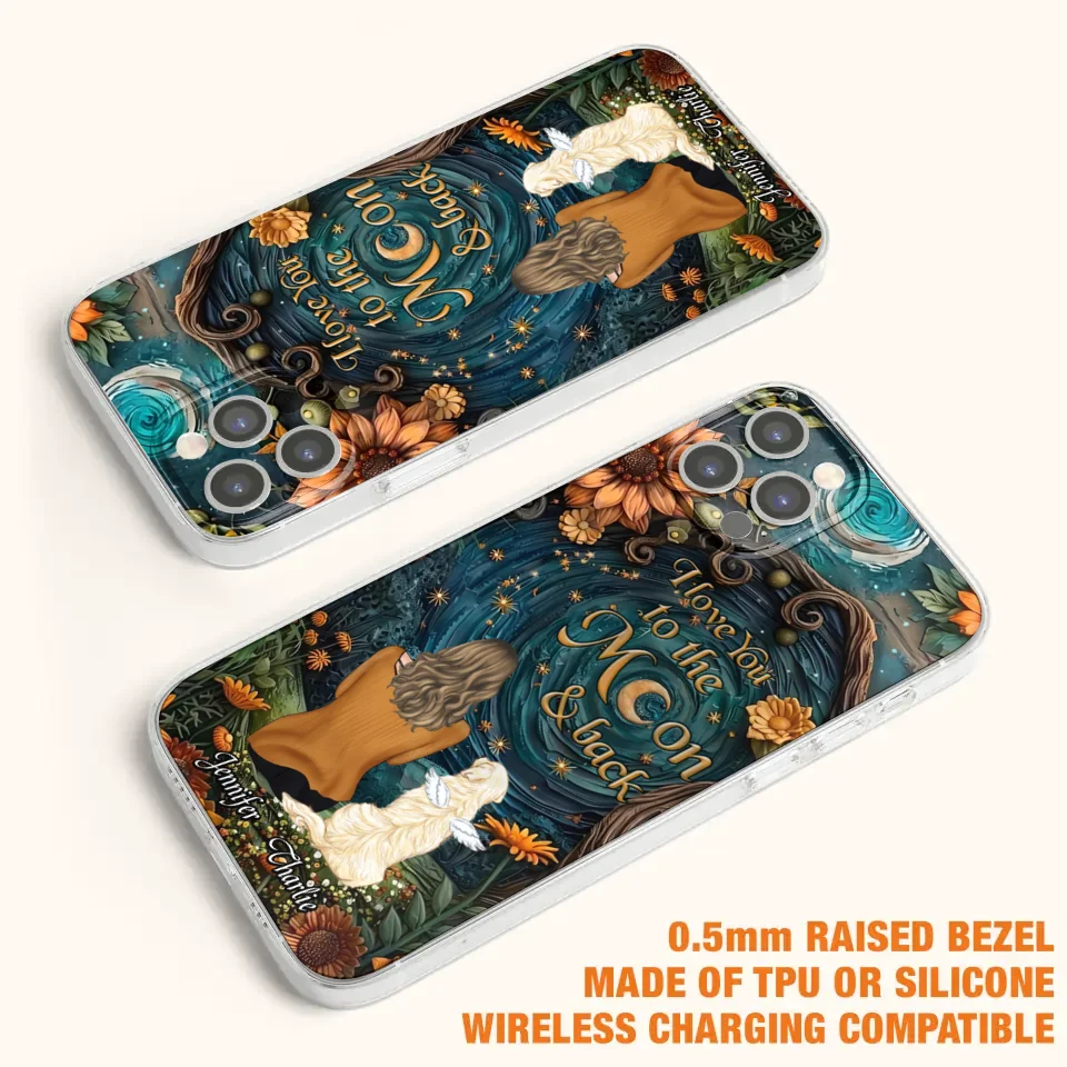 Personalized Galaxy Night Phone Case - Gift Idea For Pet Owner - Case For iPhone/Samsung - I Love You To The Moon & Back