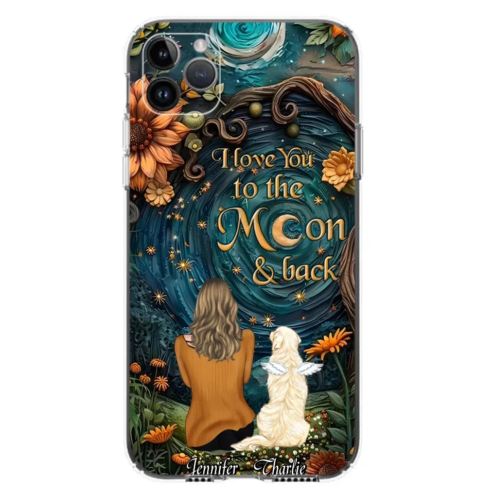 Personalized Galaxy Night Phone Case - Gift Idea For Pet Owner - Case For iPhone/Samsung - I Love You To The Moon & Back