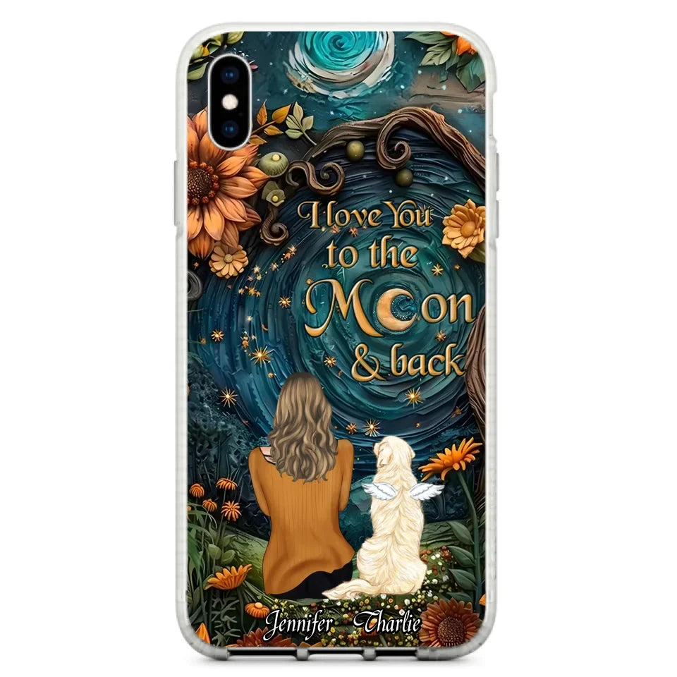 Personalized Galaxy Night Phone Case - Gift Idea For Pet Owner - Case For iPhone/Samsung - I Love You To The Moon & Back