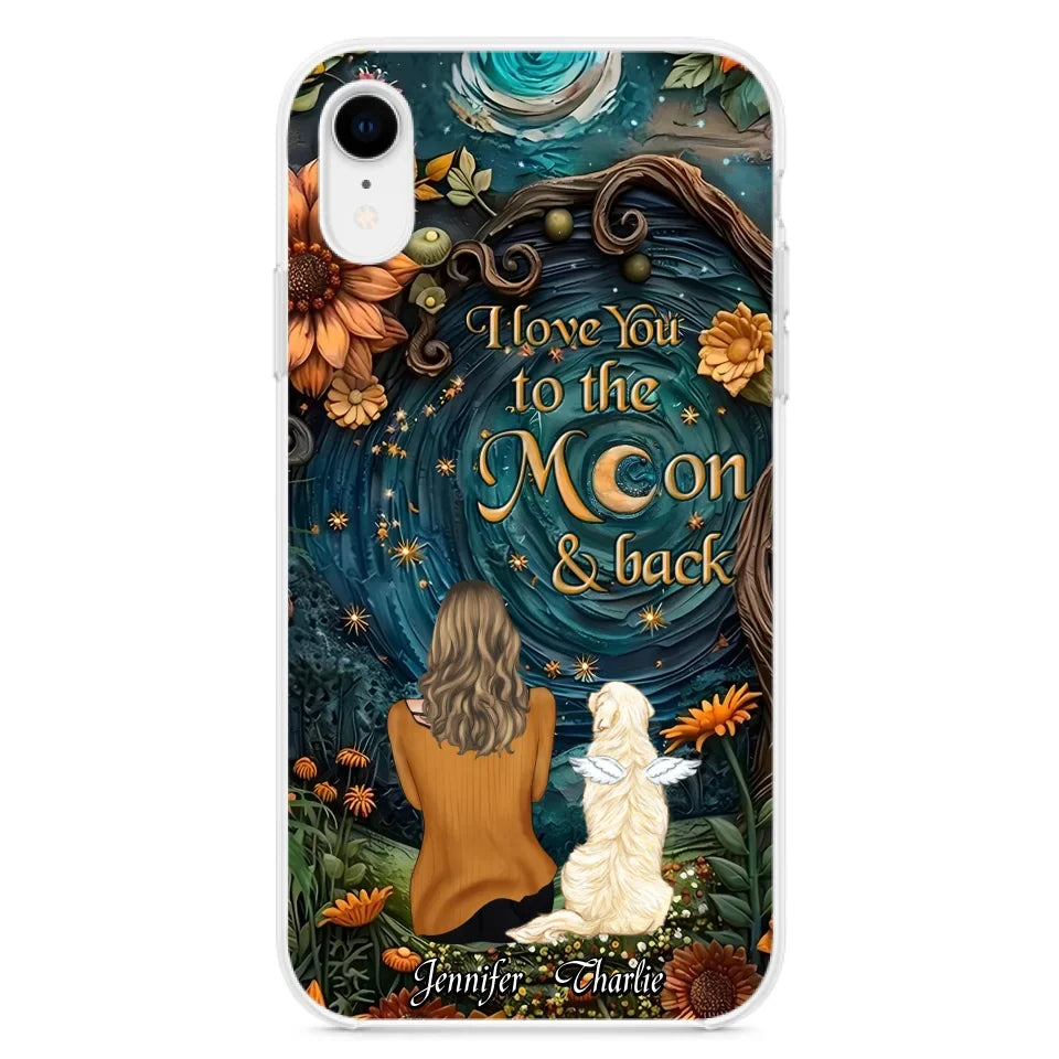 Personalized Galaxy Night Phone Case - Gift Idea For Pet Owner - Case For iPhone/Samsung - I Love You To The Moon & Back