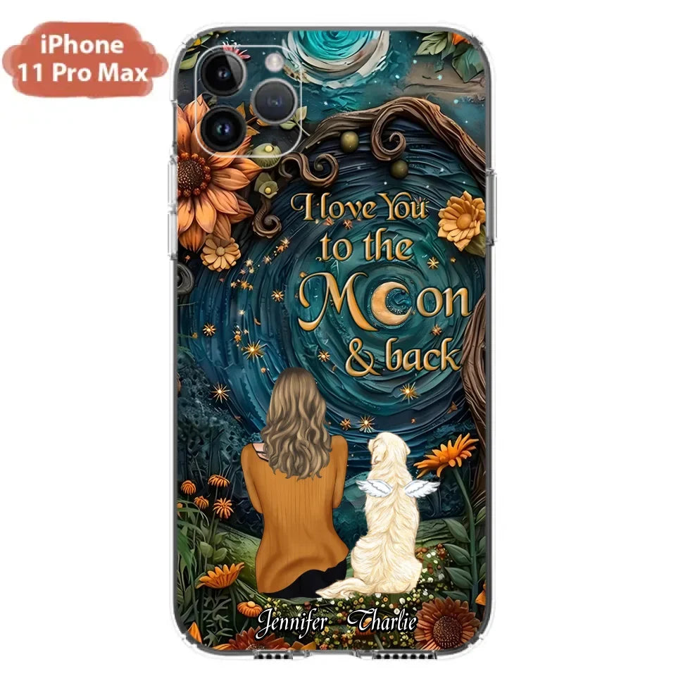 Personalized Galaxy Night Phone Case - Gift Idea For Pet Owner - Case For iPhone/Samsung - I Love You To The Moon & Back