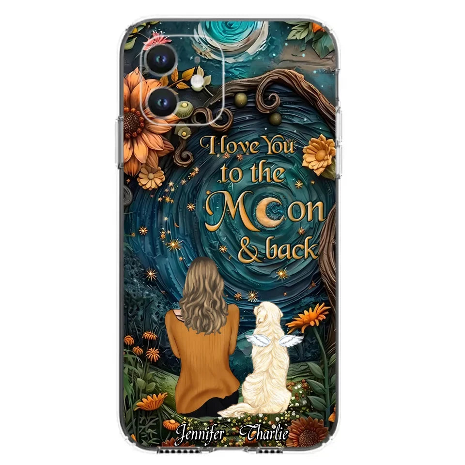 Personalized Galaxy Night Phone Case - Gift Idea For Pet Owner - Case For iPhone/Samsung - I Love You To The Moon & Back