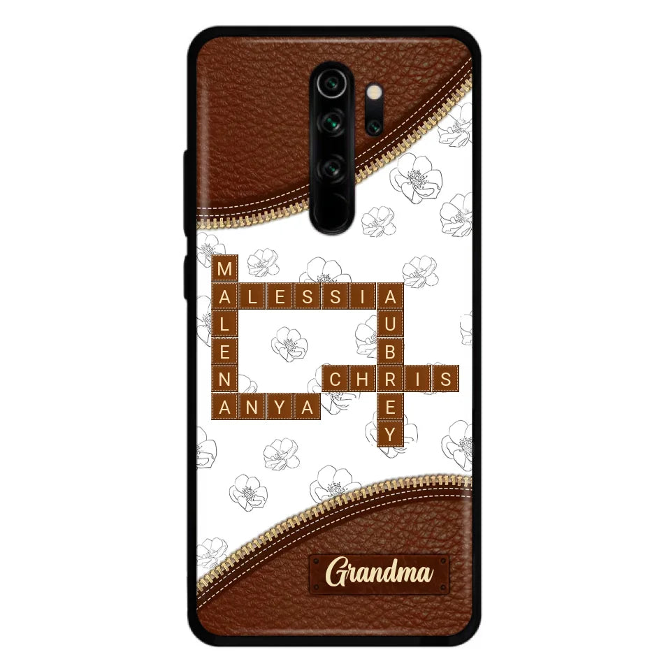 Personalized Grandma Crossword Phone Case For Xiaomi/Oppo/Huawei - Christmas Gift Idea For Grandma