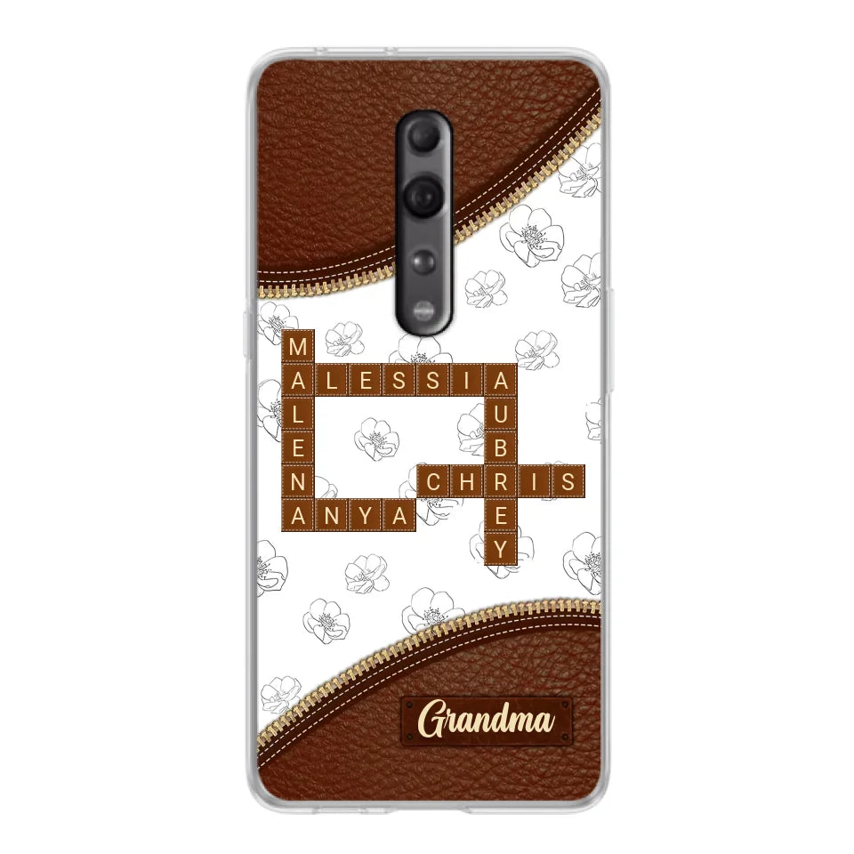 Personalized Grandma Crossword Phone Case For Xiaomi/Oppo/Huawei - Christmas Gift Idea For Grandma