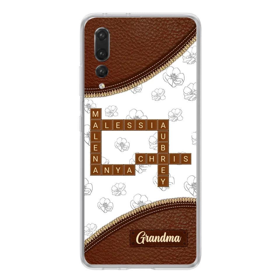 Personalized Grandma Crossword Phone Case For Xiaomi/Oppo/Huawei - Christmas Gift Idea For Grandma