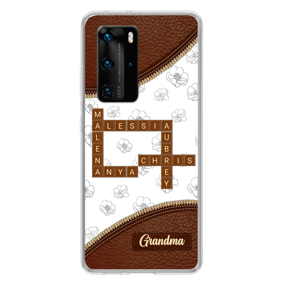 Personalized Grandma Crossword Phone Case For Xiaomi/Oppo/Huawei - Christmas Gift Idea For Grandma