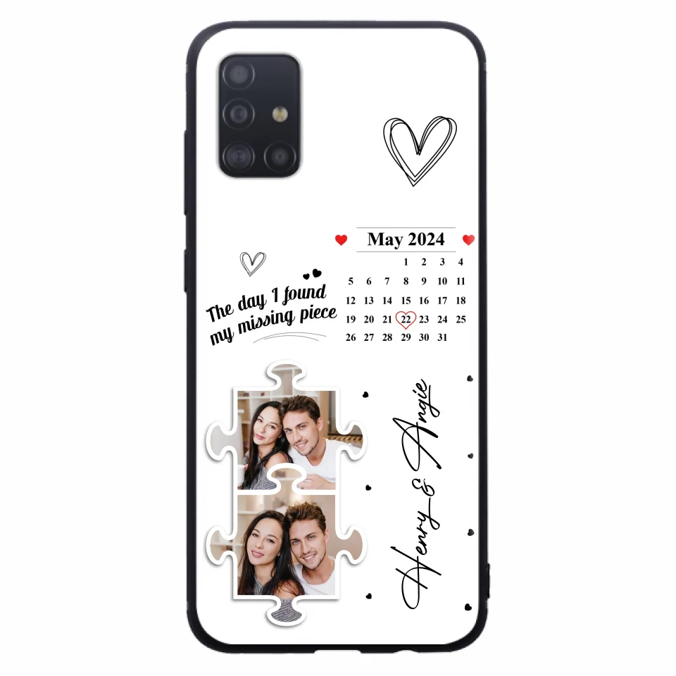 Custom Personalized Couple Phone Case For iPhone/ Samsung - Anniversary Gift For Couple - Upload Photos - The Day I Found My Missing Piece