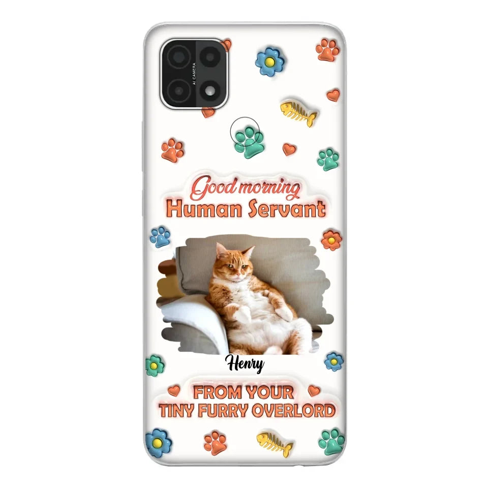 Personalized Pet Phone Case - Gift Idea For Dog/Cat Lover - Upload Photo - Good Morning Human Servant - Case For Xiaomi/Oppo/Huawei