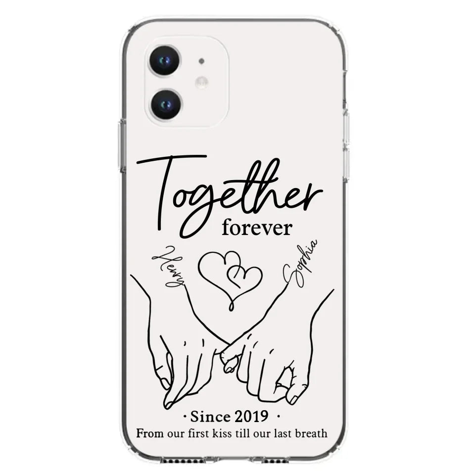Custom Personalized Couple Phone Case For iPhone/ Samsung - Gift Idea For Couple - Together Forever