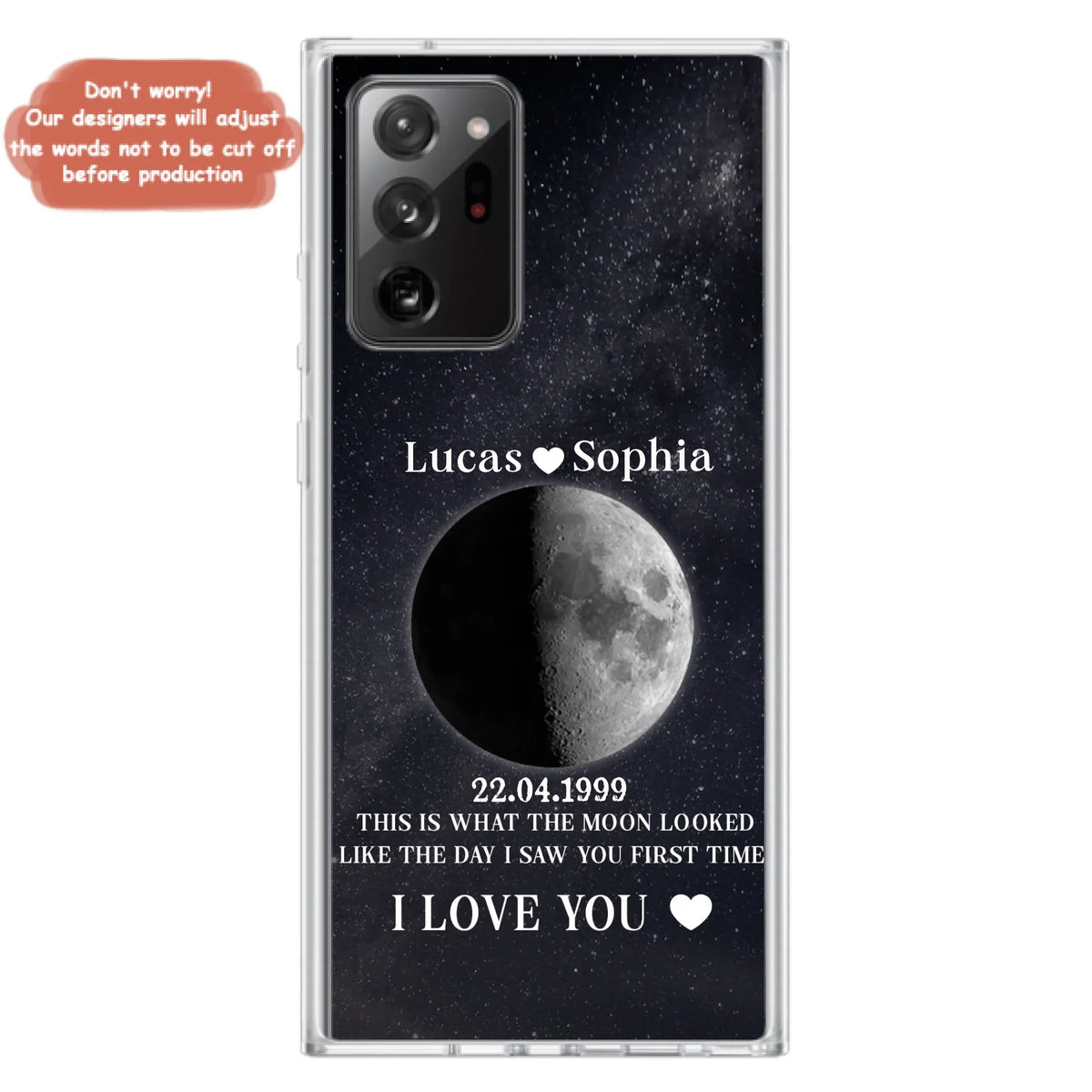 Custom Personalized Moon Phase Phone Case - Gifts for Birthday and Anniversary