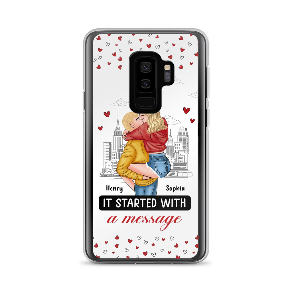 Custom Personalized Couple Phone Case For iPhone/ Samsung - Gift Idea For Couple - It Started With A Message