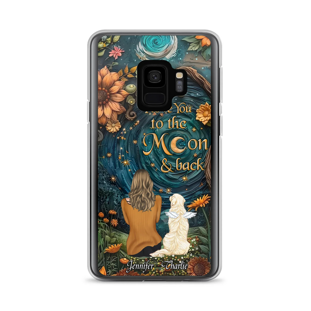 Personalized Galaxy Night Phone Case - Gift Idea For Pet Owner - Case For iPhone/Samsung - I Love You To The Moon & Back