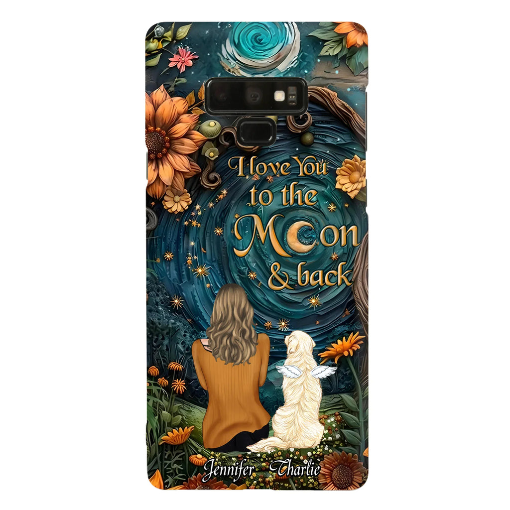 Personalized Galaxy Night Phone Case - Gift Idea For Pet Owner - Case For iPhone/Samsung - I Love You To The Moon & Back