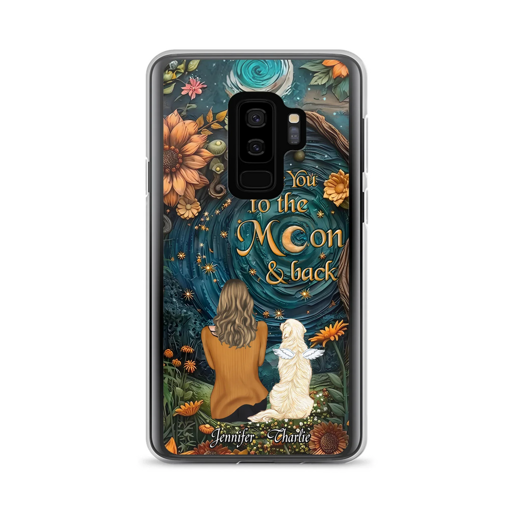 Personalized Galaxy Night Phone Case - Gift Idea For Pet Owner - Case For iPhone/Samsung - I Love You To The Moon & Back