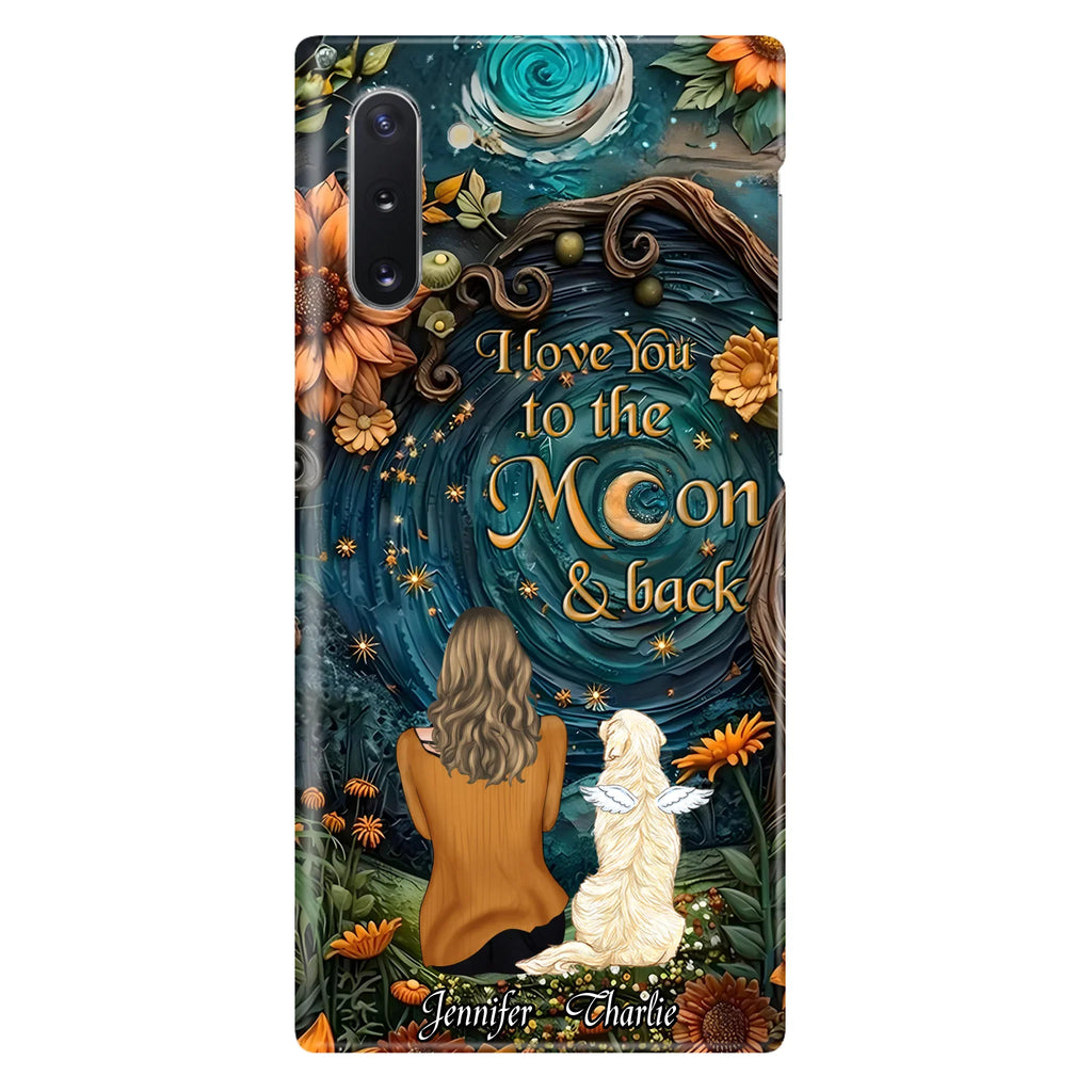 Personalized Galaxy Night Phone Case - Gift Idea For Pet Owner - Case For iPhone/Samsung - I Love You To The Moon & Back
