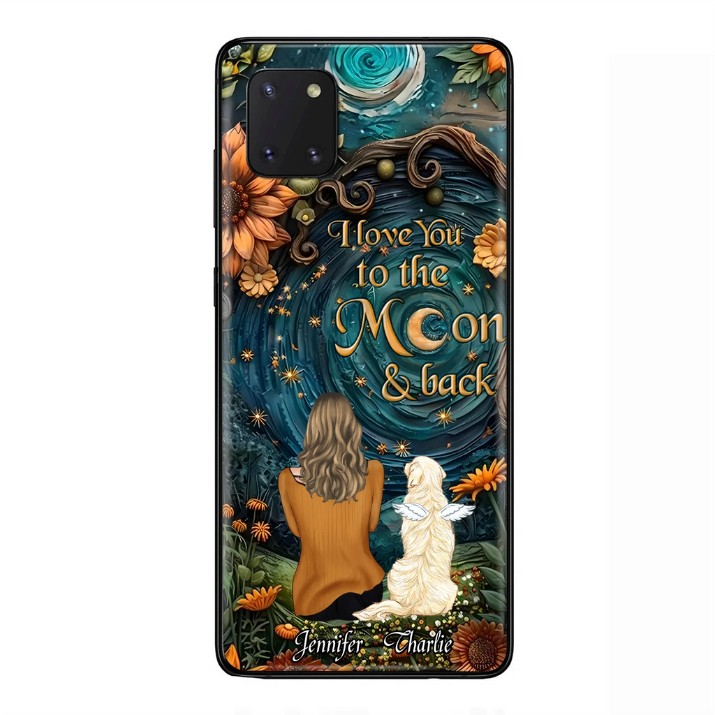 Personalized Galaxy Night Phone Case - Gift Idea For Pet Owner - Case For iPhone/Samsung - I Love You To The Moon & Back