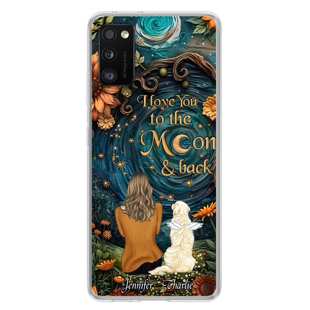Personalized Galaxy Night Phone Case - Gift Idea For Pet Owner - Case For iPhone/Samsung - I Love You To The Moon & Back