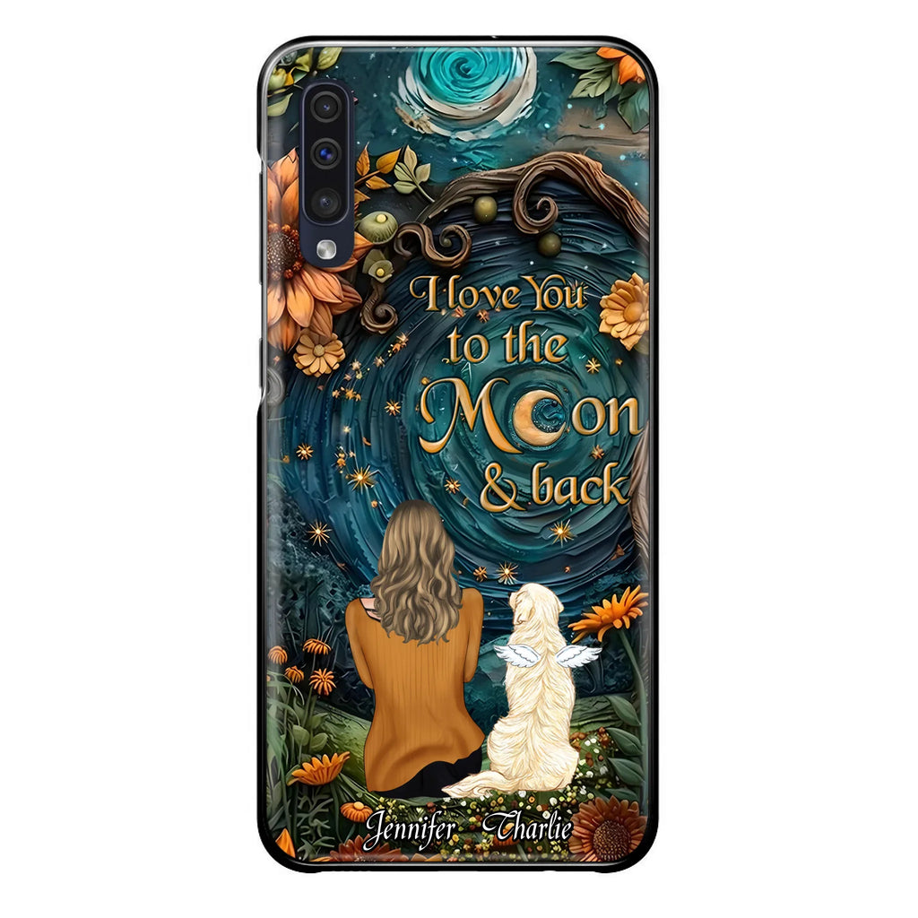 Personalized Galaxy Night Phone Case - Gift Idea For Pet Owner - Case For iPhone/Samsung - I Love You To The Moon & Back