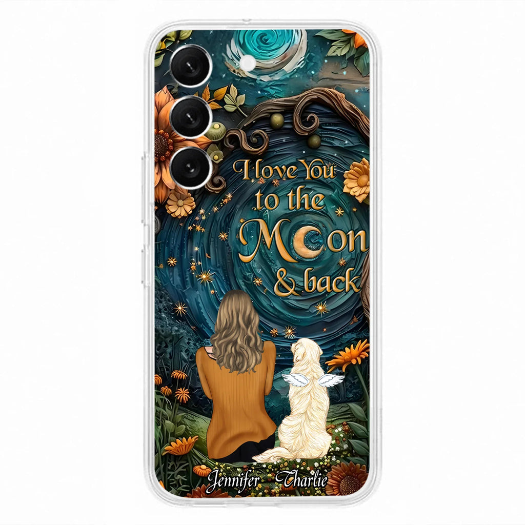 Personalized Galaxy Night Phone Case - Gift Idea For Pet Owner - Case For iPhone/Samsung - I Love You To The Moon & Back