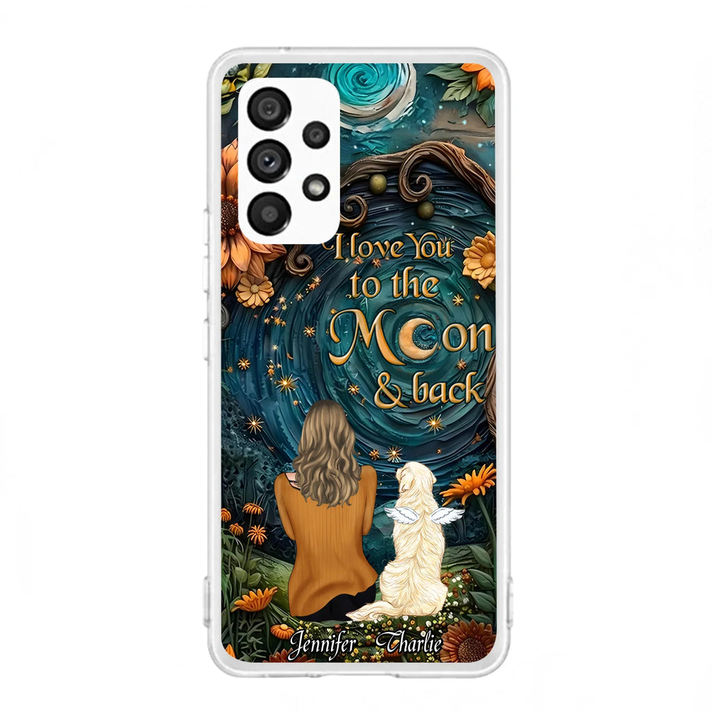 Personalized Galaxy Night Phone Case - Gift Idea For Pet Owner - Case For iPhone/Samsung - I Love You To The Moon & Back