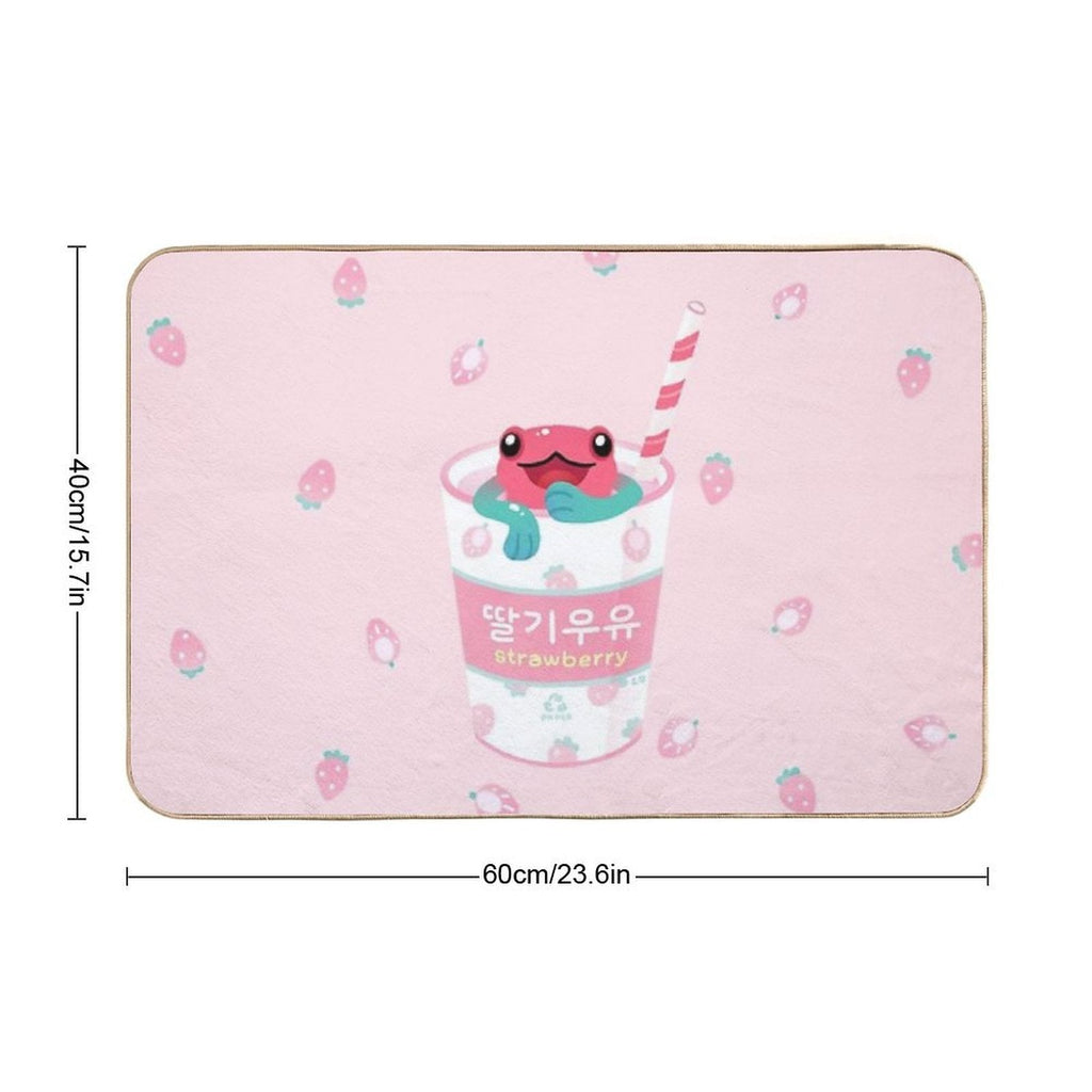 Strawberry Poison Milk 2  Easy Maintenance Bath Mat