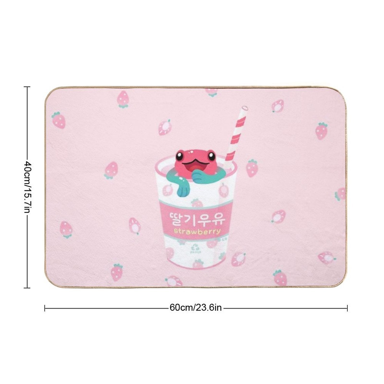 Strawberry Poison Milk 2  Easy Maintenance Bath Mat