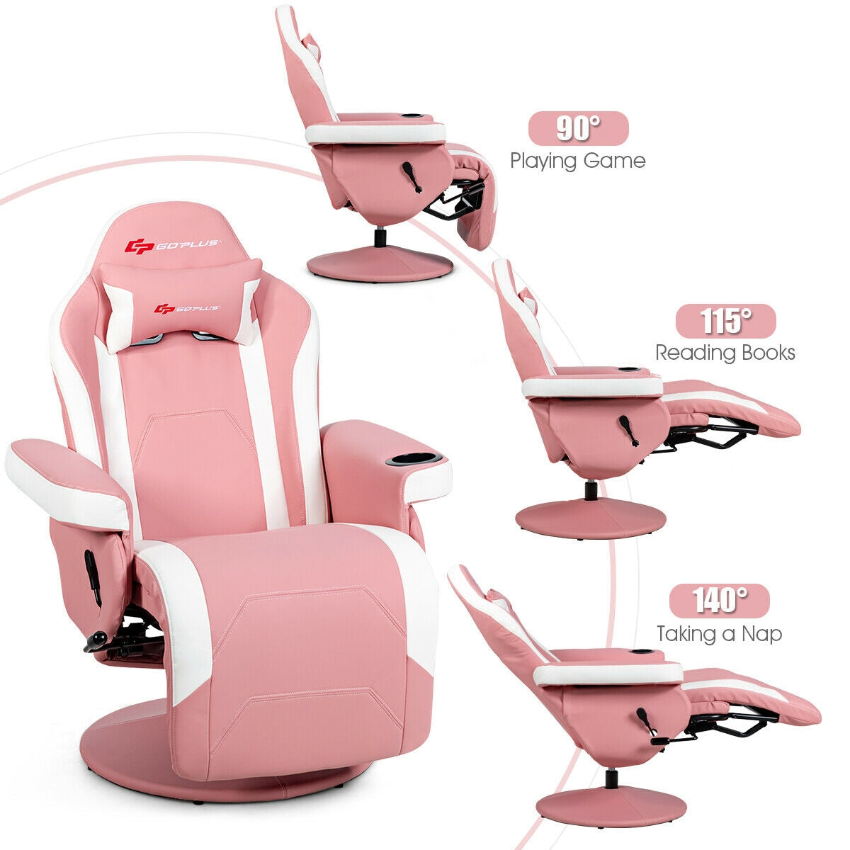 Ergonomic High Back Massage Gaming Chair with Pillow