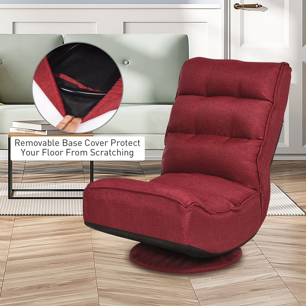 5-Position Folding Floor Gaming Chair