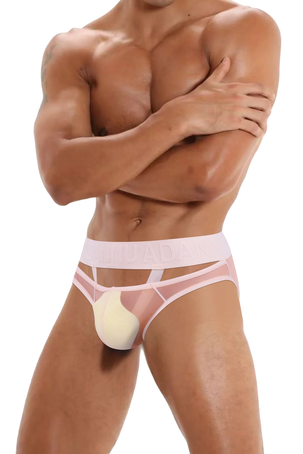 Men’s Sexy Sheer Thong with Ring & Strap Design