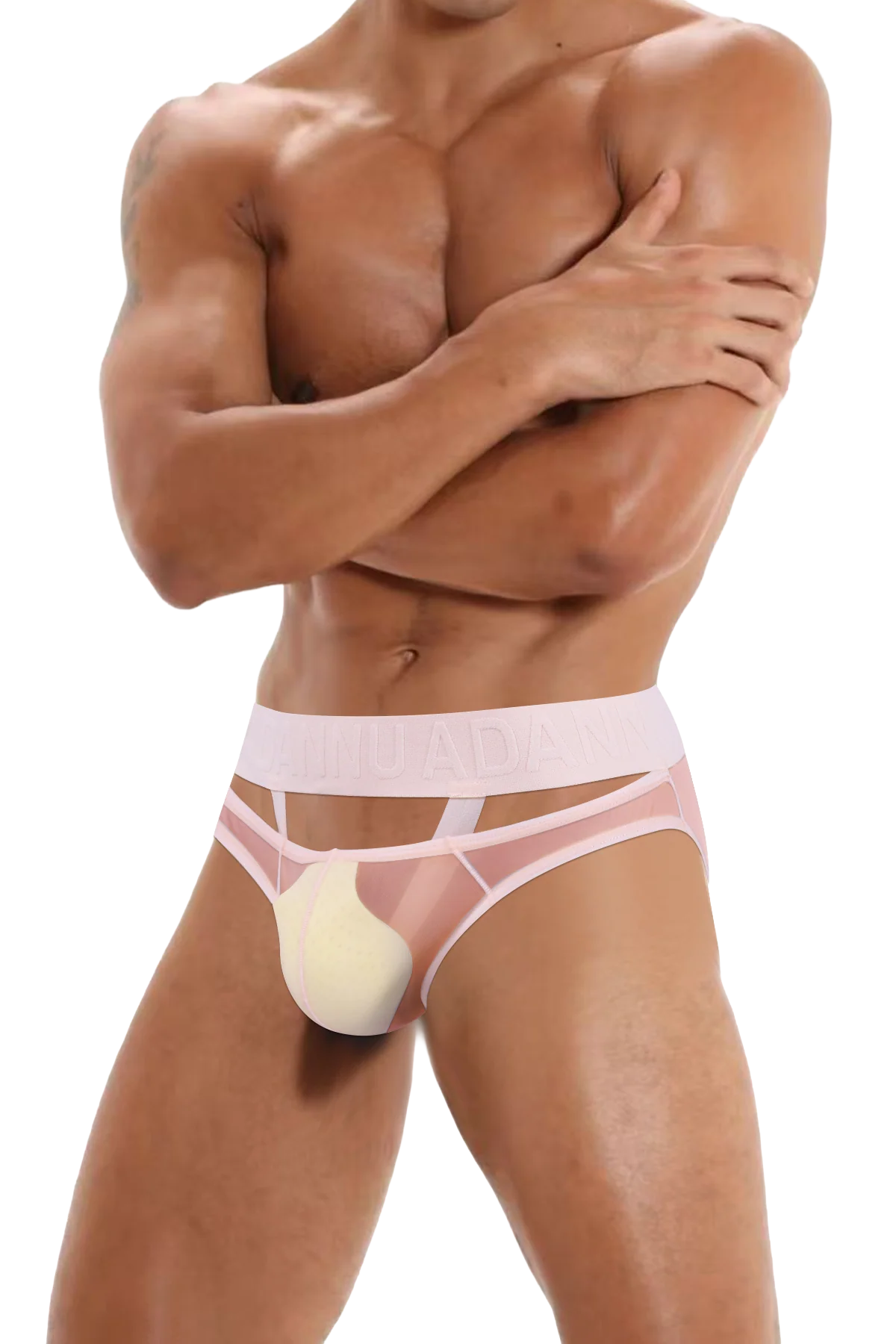 Men’s Sexy Sheer Thong with Ring & Strap Design