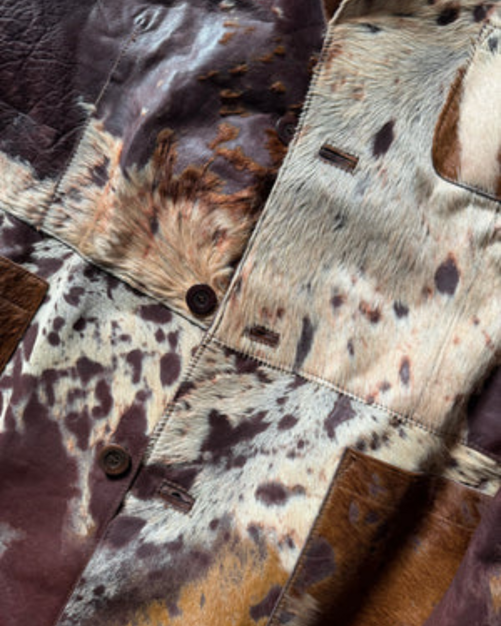 Cavalli Men’s Long Cowhide Pony Hair Coat – Genuine Hair-On Leather Trench