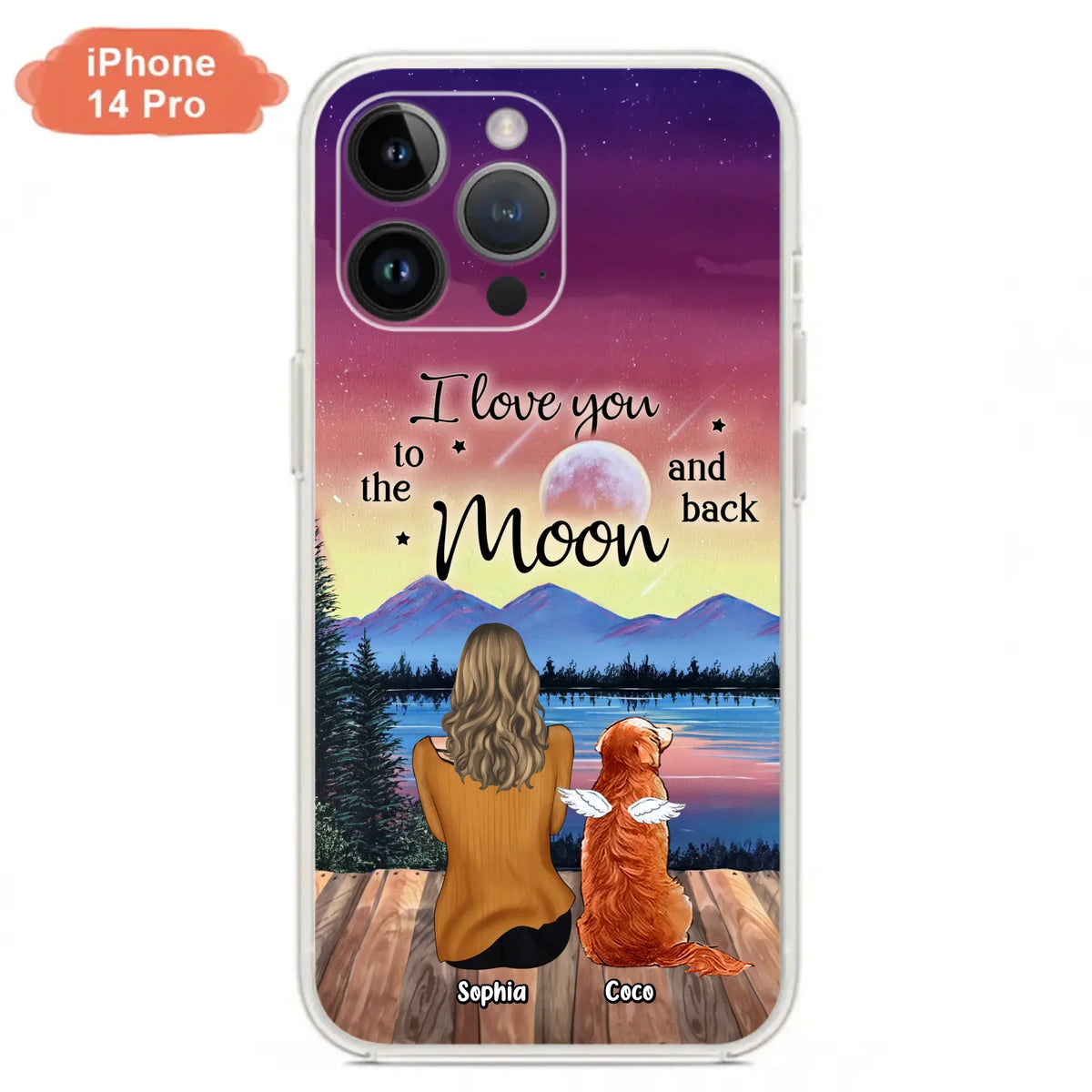 Custom Personalized Pet Mom/ Dad Phone Case - Gift Idea For Dog/ Cat/ Rabbit Lovers - Case For iPhone/ Samsung - I Love You To The Moon & Back