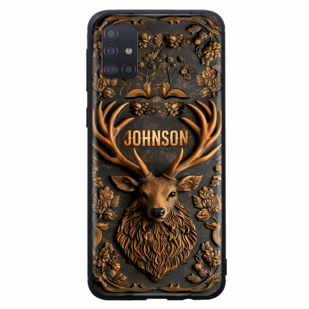 Custom Personalized Deer Hunting 3D Printed Effect Phone Case - Gift Idea For Hunting Lover - Case For iPhone/ Samsung